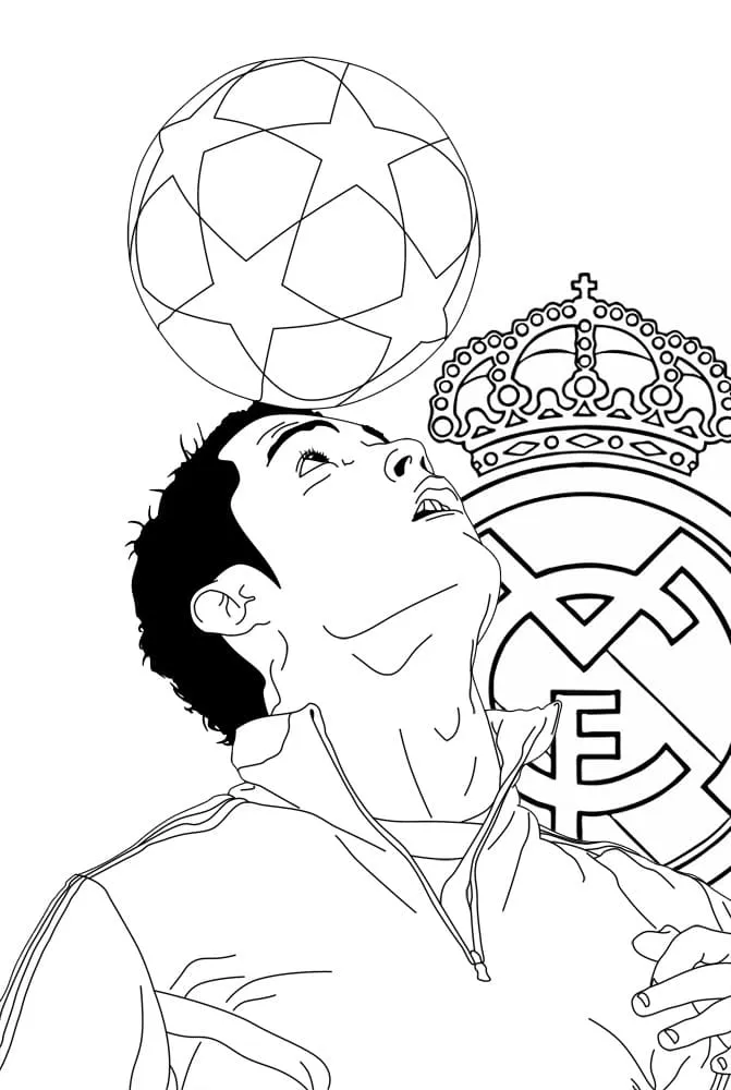 Dibujos para colorear e imprimir Cristiano Ronaldo