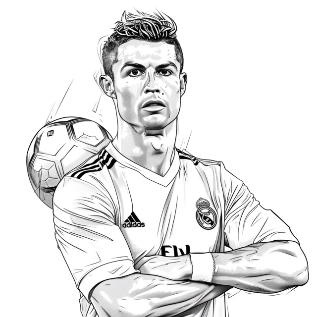 Dibujos para colorear e imprimir Cristiano Ronaldo