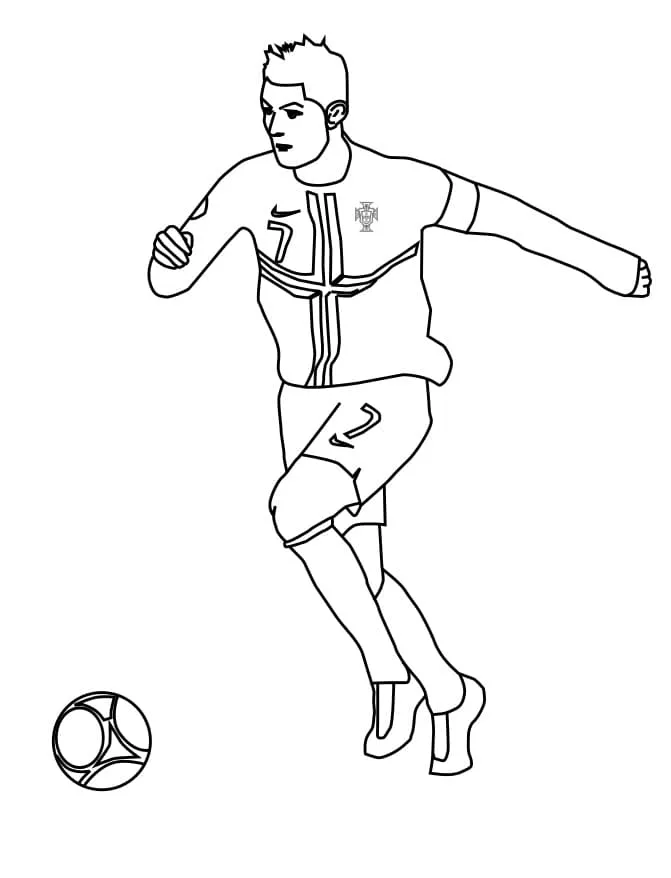 Dibujos para colorear e imprimir Cristiano Ronaldo