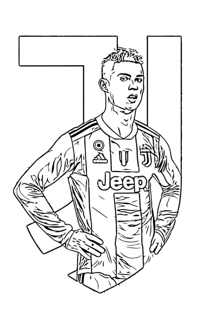 Dibujos para colorear e imprimir Cristiano Ronaldo