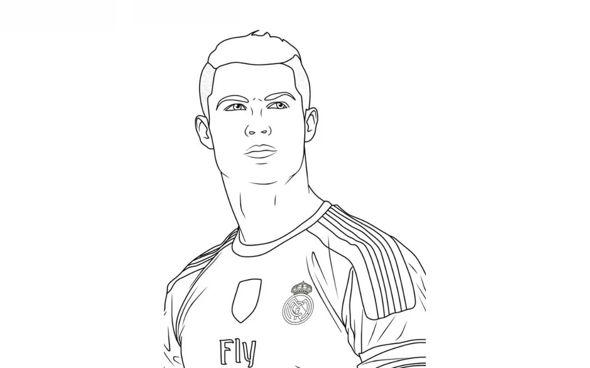 Dibujos para colorear e imprimir Cristiano Ronaldo