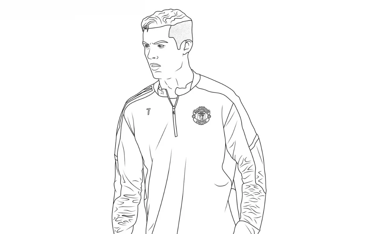 Dibujos para colorear e imprimir Cristiano Ronaldo