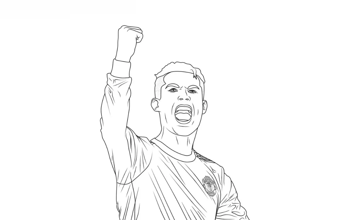 Dibujos para colorear e imprimir Cristiano Ronaldo