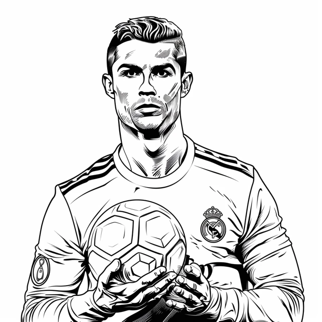 Dibujos para colorear e imprimir Cristiano Ronaldo