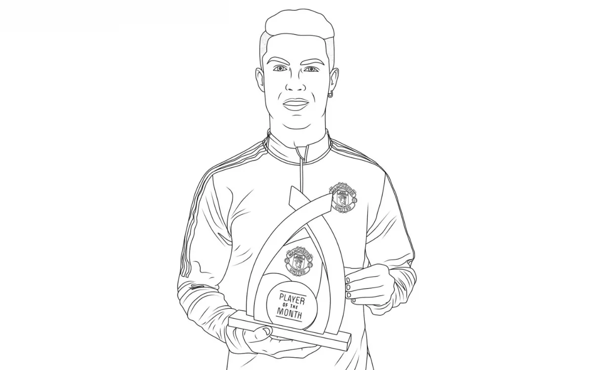 Dibujos para colorear e imprimir Cristiano Ronaldo