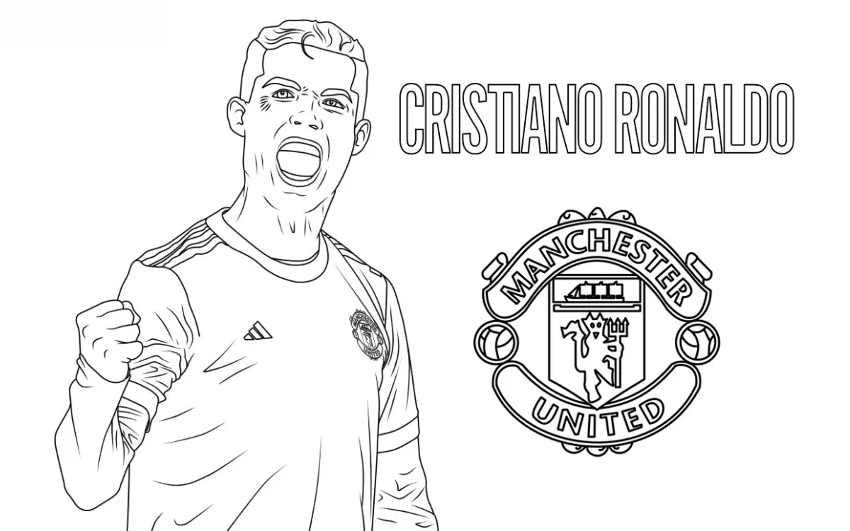 Dibujos para colorear e imprimir Cristiano Ronaldo