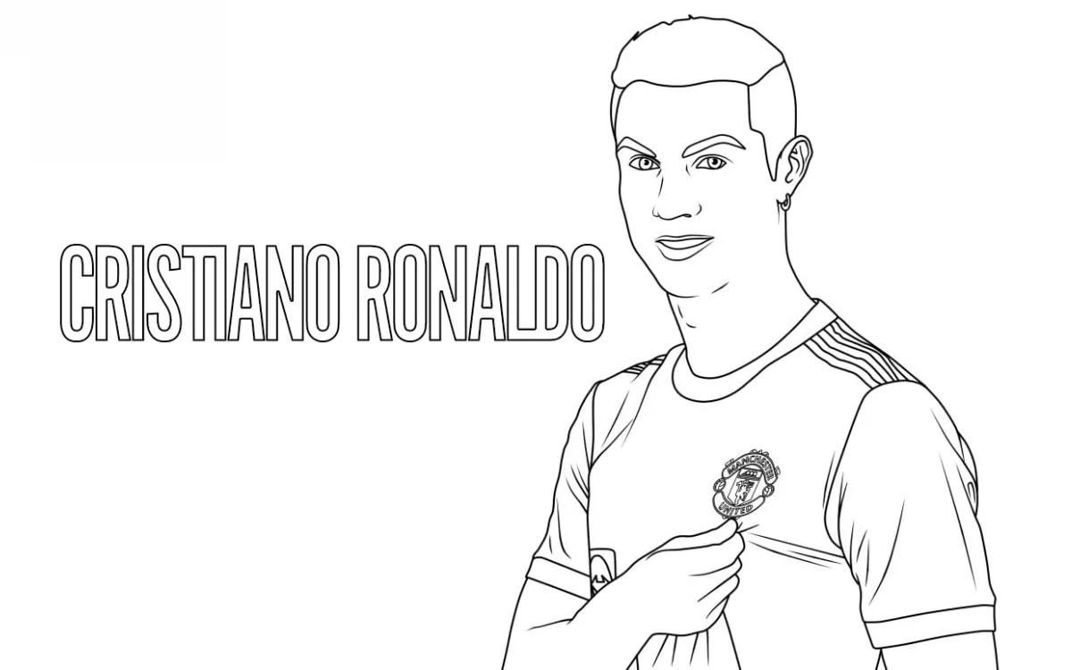 Dibujos para colorear e imprimir Cristiano Ronaldo