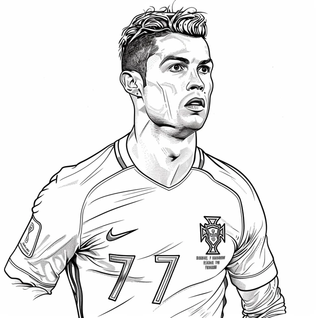 Dibujos para colorear e imprimir Cristiano Ronaldo