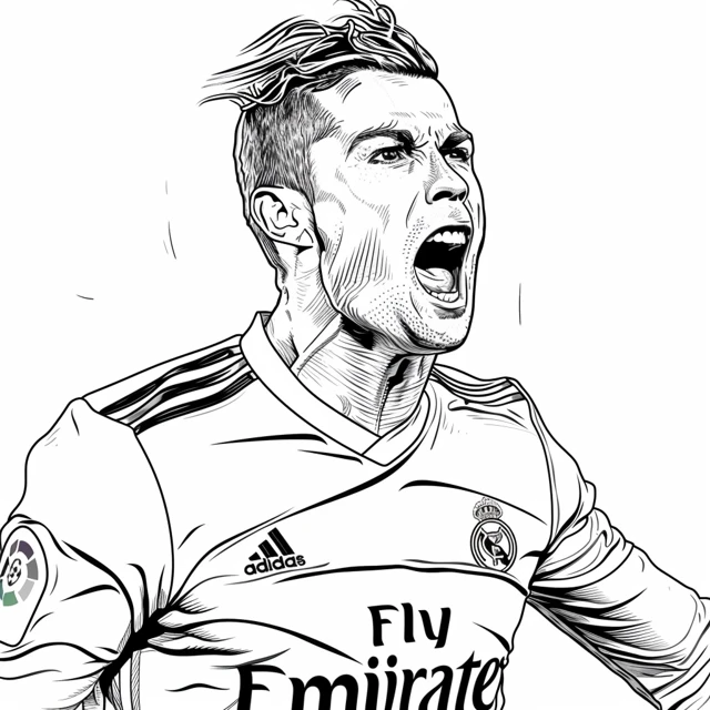 Dibujos para colorear e imprimir Cristiano Ronaldo