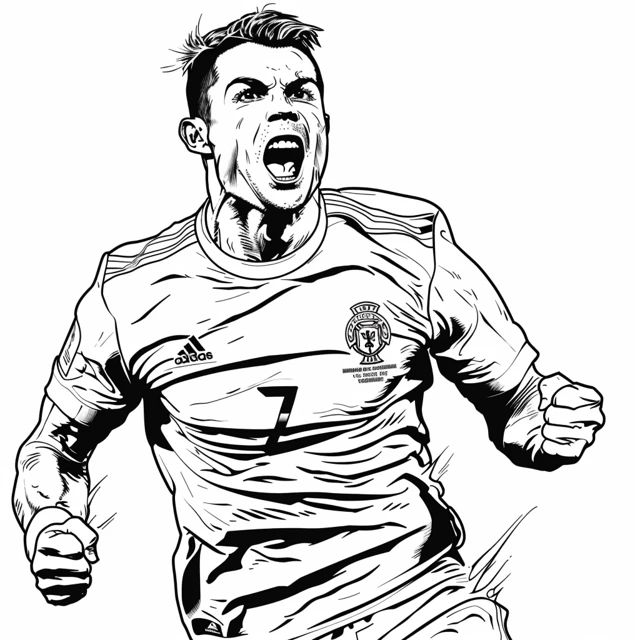 Dibujos para colorear e imprimir Cristiano Ronaldo