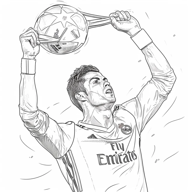 Dibujos para colorear e imprimir Cristiano Ronaldo