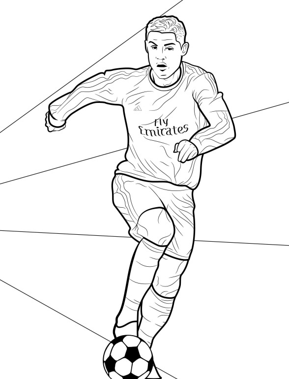 Dibujos para colorear e imprimir Cristiano Ronaldo