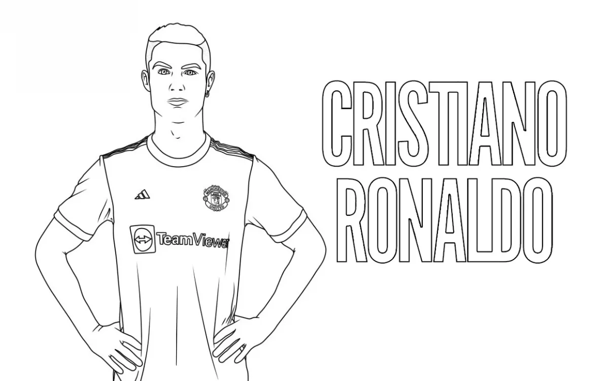 Dibujos para colorear e imprimir Cristiano Ronaldo