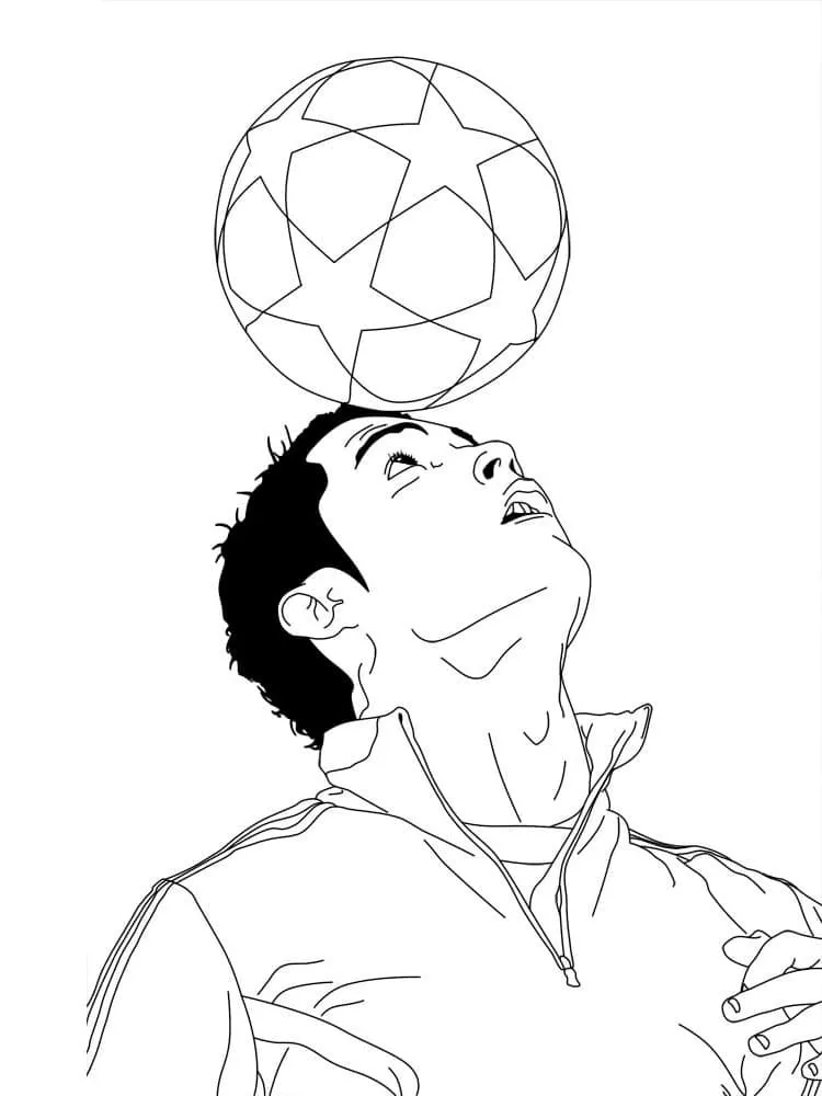 Dibujos para colorear e imprimir Cristiano Ronaldo