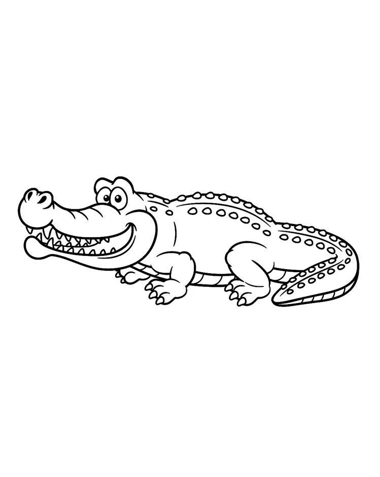 Crocodile coloring pages 16