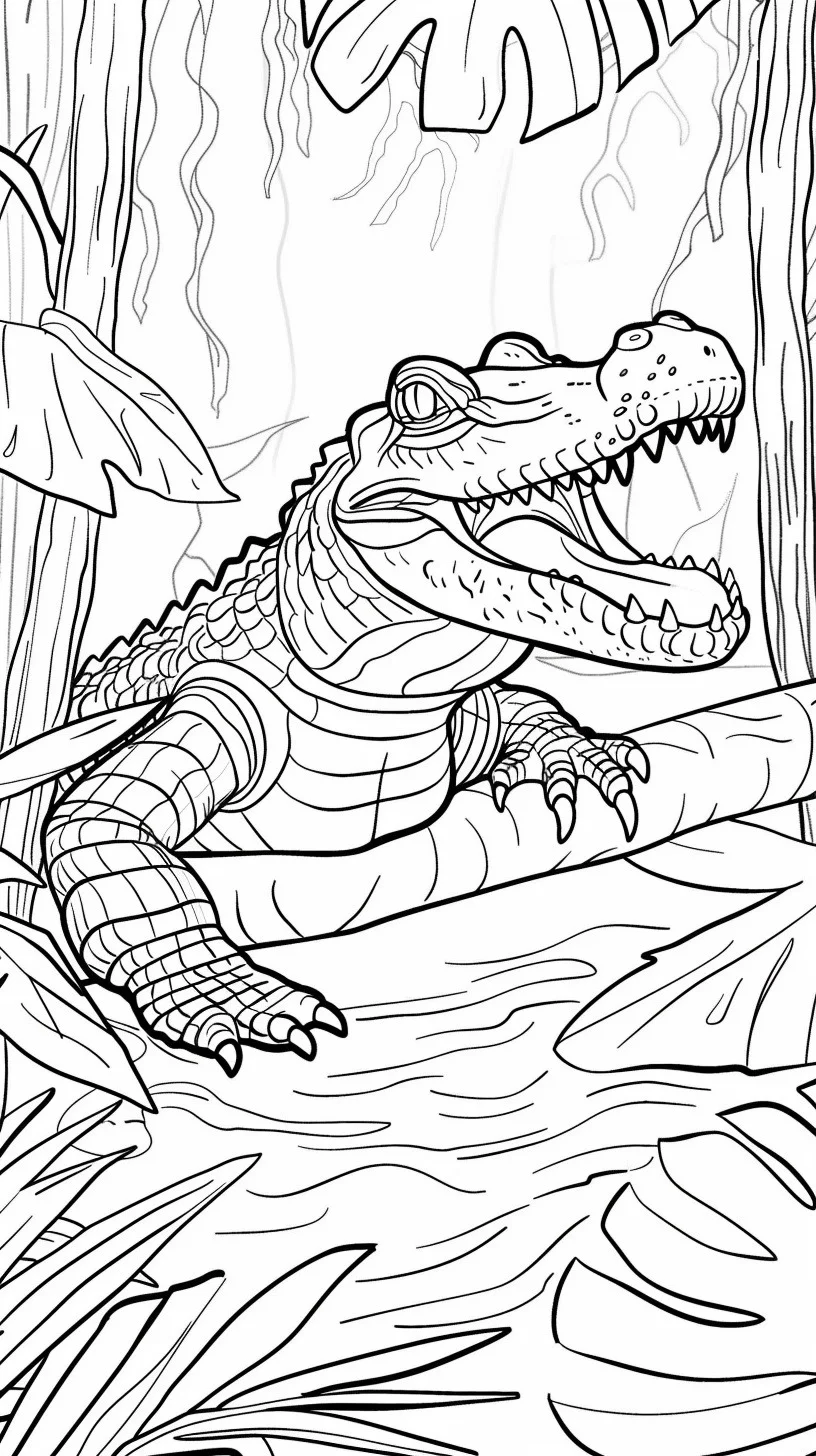 Dibujos para colorear e imprimir Crocodile