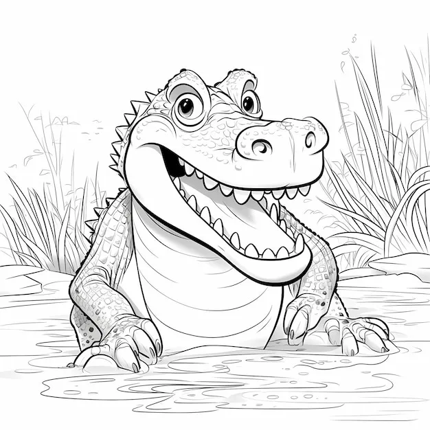 Dibujos para colorear e imprimir Crocodile