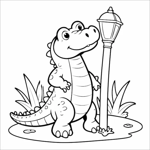 Dibujos para colorear e imprimir Crocodile