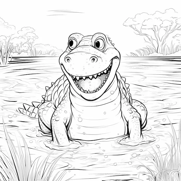 Dibujos para colorear e imprimir Crocodile