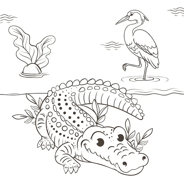 Dibujos para colorear e imprimir Crocodile