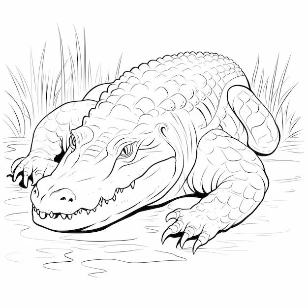 Dibujos para colorear e imprimir Crocodile