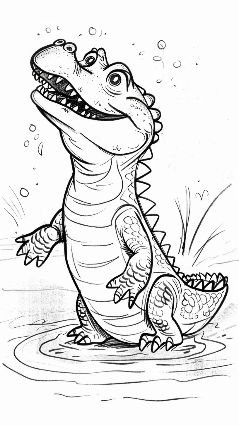 Dibujos para colorear e imprimir Crocodile