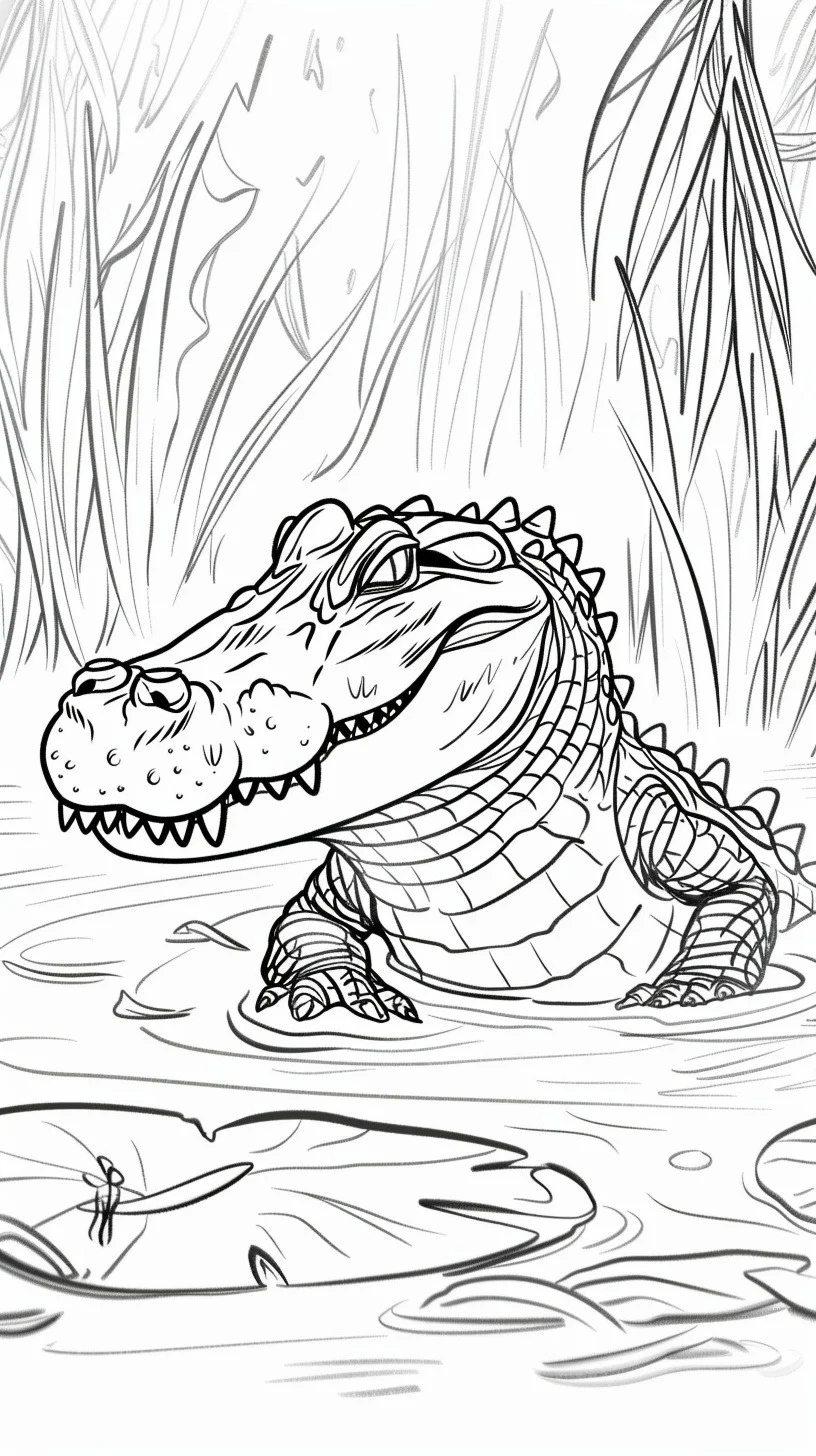 Dibujos para colorear e imprimir Crocodile