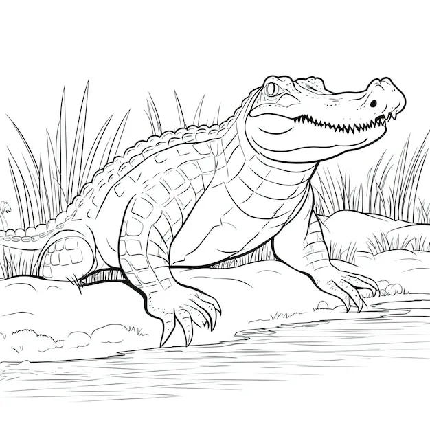 Dibujos para colorear e imprimir Crocodile