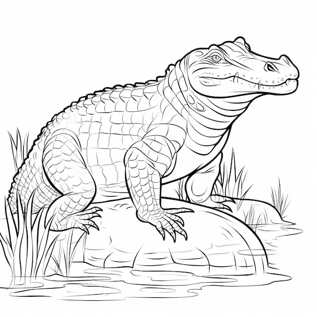 Dibujos para colorear e imprimir Crocodile