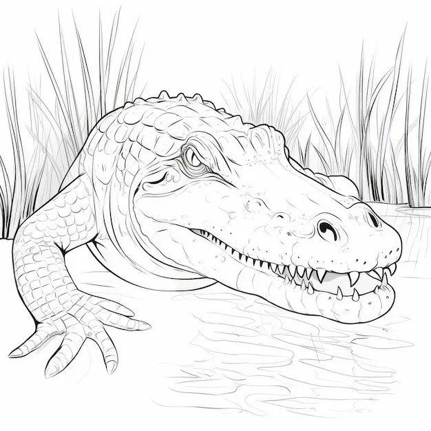 Dibujos para colorear e imprimir Crocodile