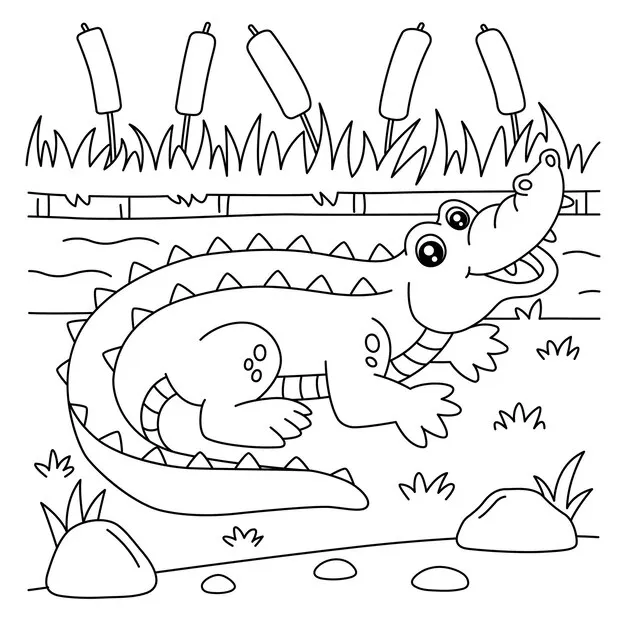 Dibujos para colorear e imprimir Crocodile