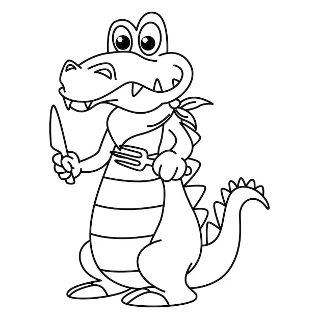 Dibujos para colorear e imprimir Crocodile