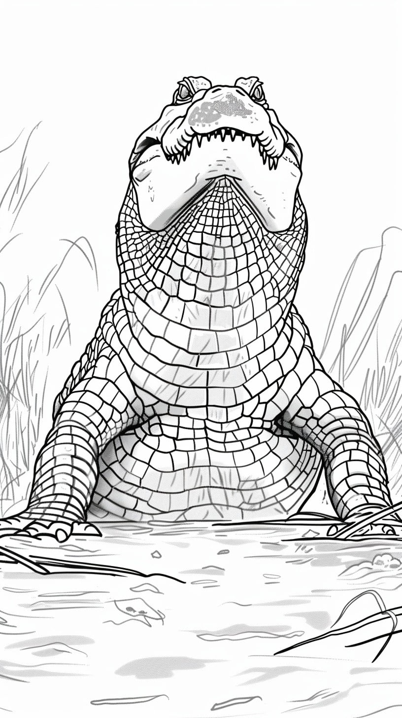 Dibujos para colorear e imprimir Crocodile