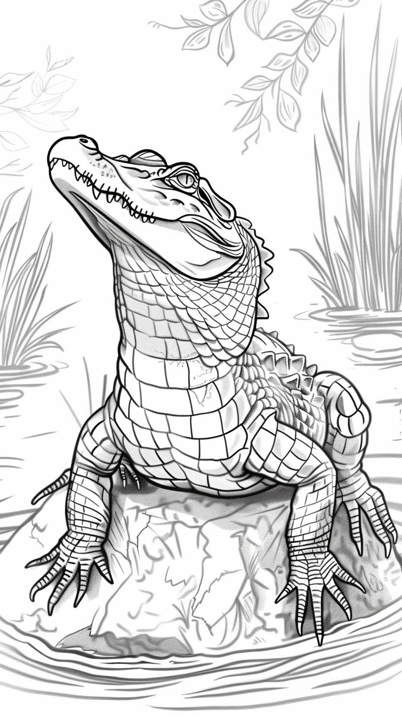 Dibujos para colorear e imprimir Crocodile