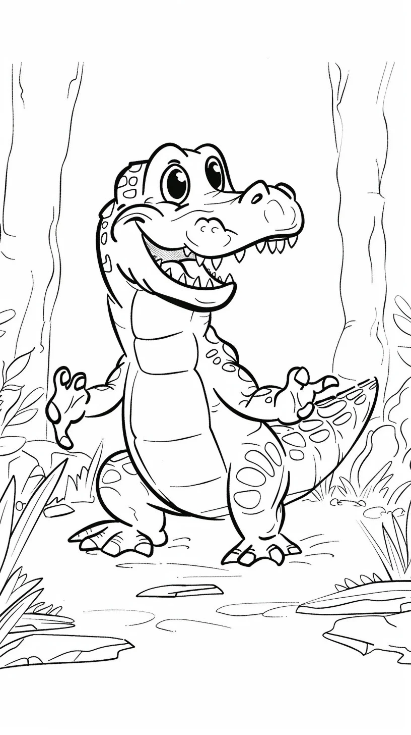 Dibujos para colorear e imprimir Crocodile