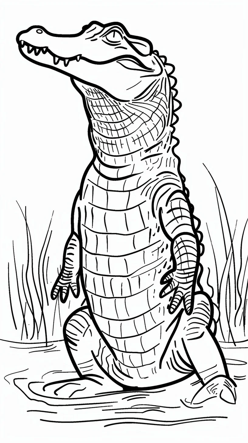 Dibujos para colorear e imprimir Crocodile