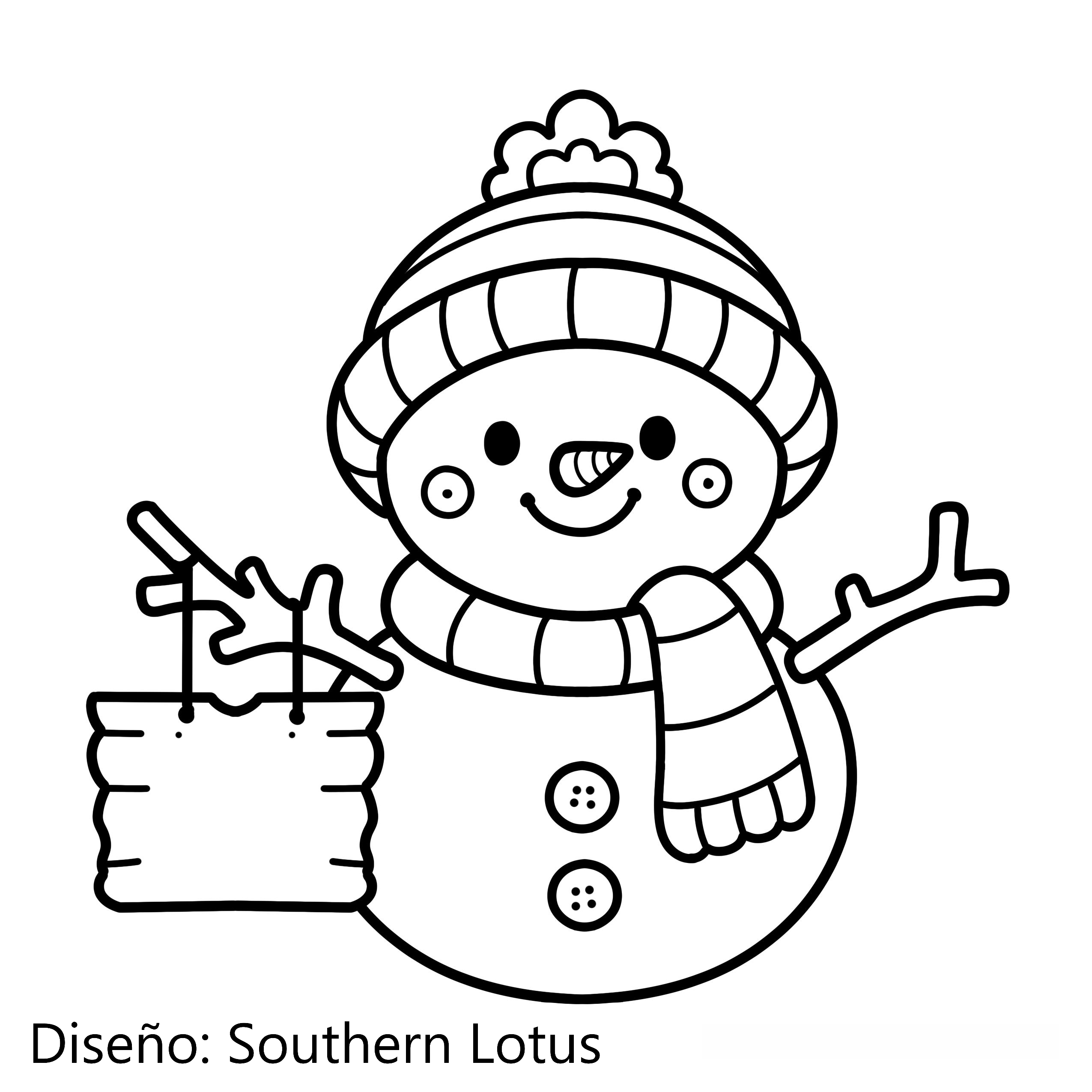 Dibujos para colorear e imprimir Cute Christmas