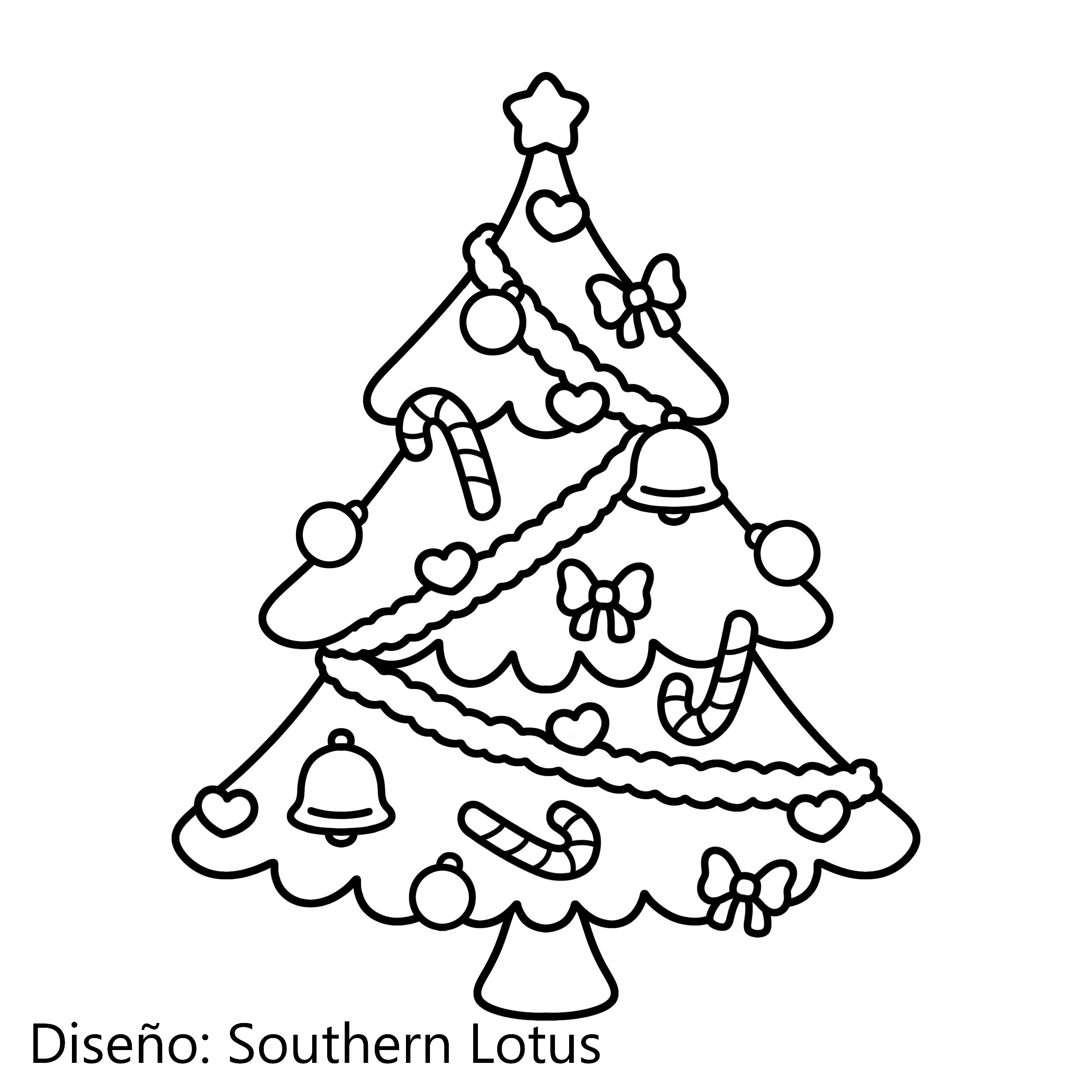 Dibujos para colorear e imprimir Cute Christmas