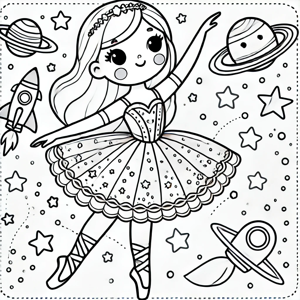 Dancer coloring pages 4