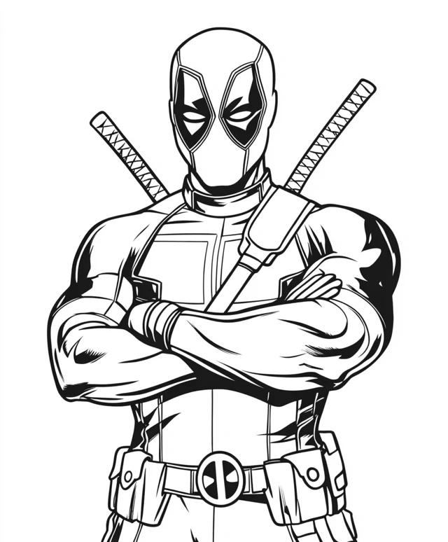 Dibujos para colorear e imprimir Deadpool