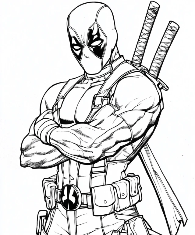 Dibujos para colorear e imprimir Deadpool