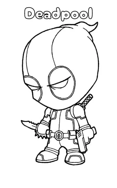 Dibujos para colorear e imprimir Deadpool