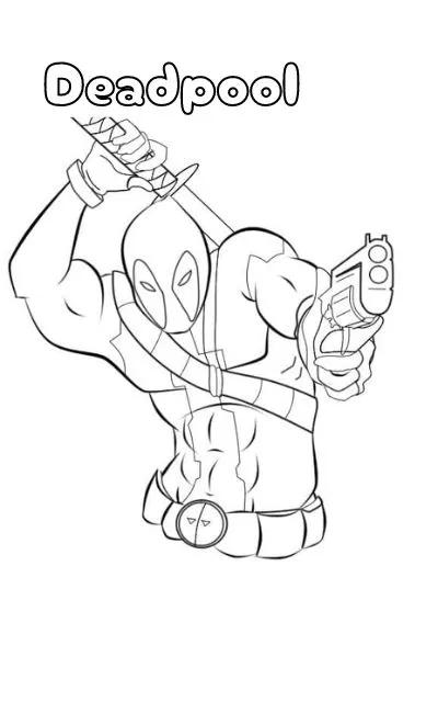 Dibujos para colorear e imprimir Deadpool