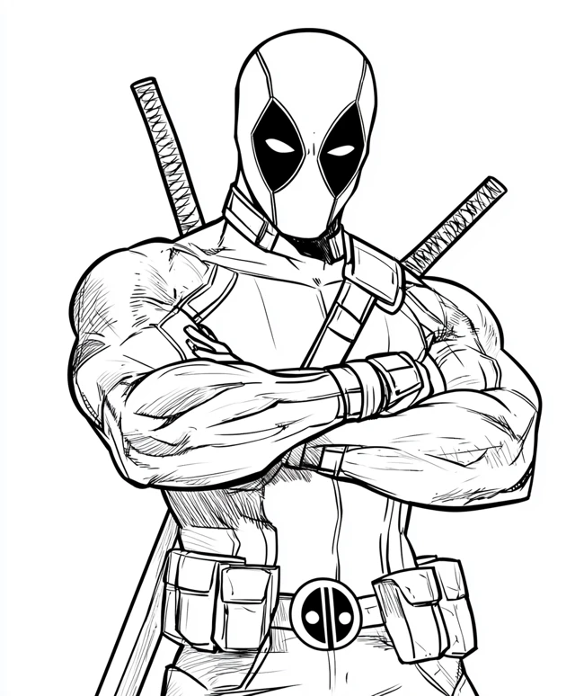 Dibujos para colorear e imprimir Deadpool