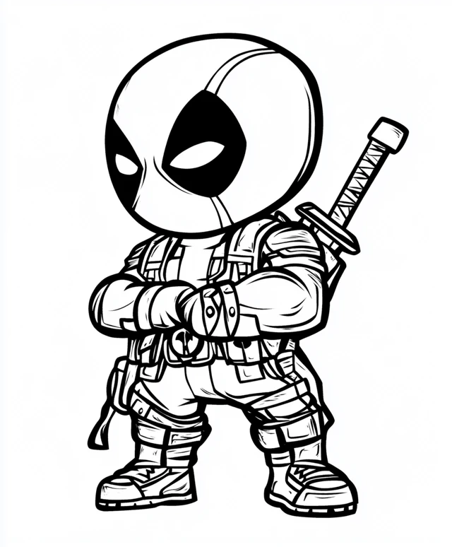 Dibujos para colorear e imprimir Deadpool