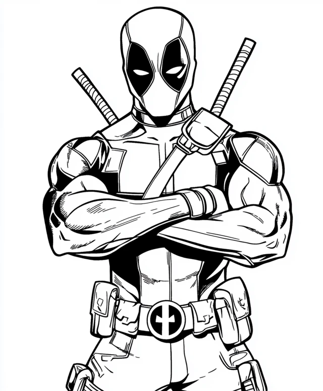 Deadpool coloring pages 21