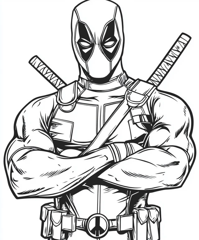 Dibujos para colorear e imprimir Deadpool