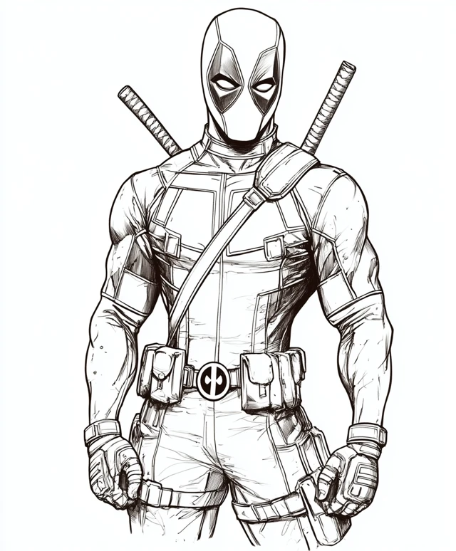 Dibujos para colorear e imprimir Deadpool