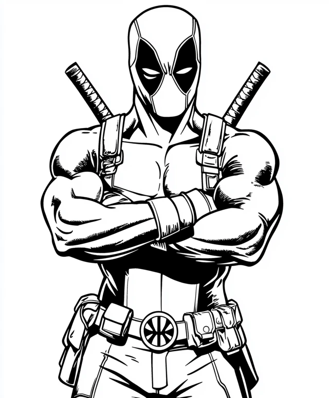 Dibujos para colorear e imprimir Deadpool