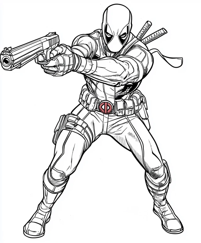 Dibujos para colorear e imprimir Deadpool